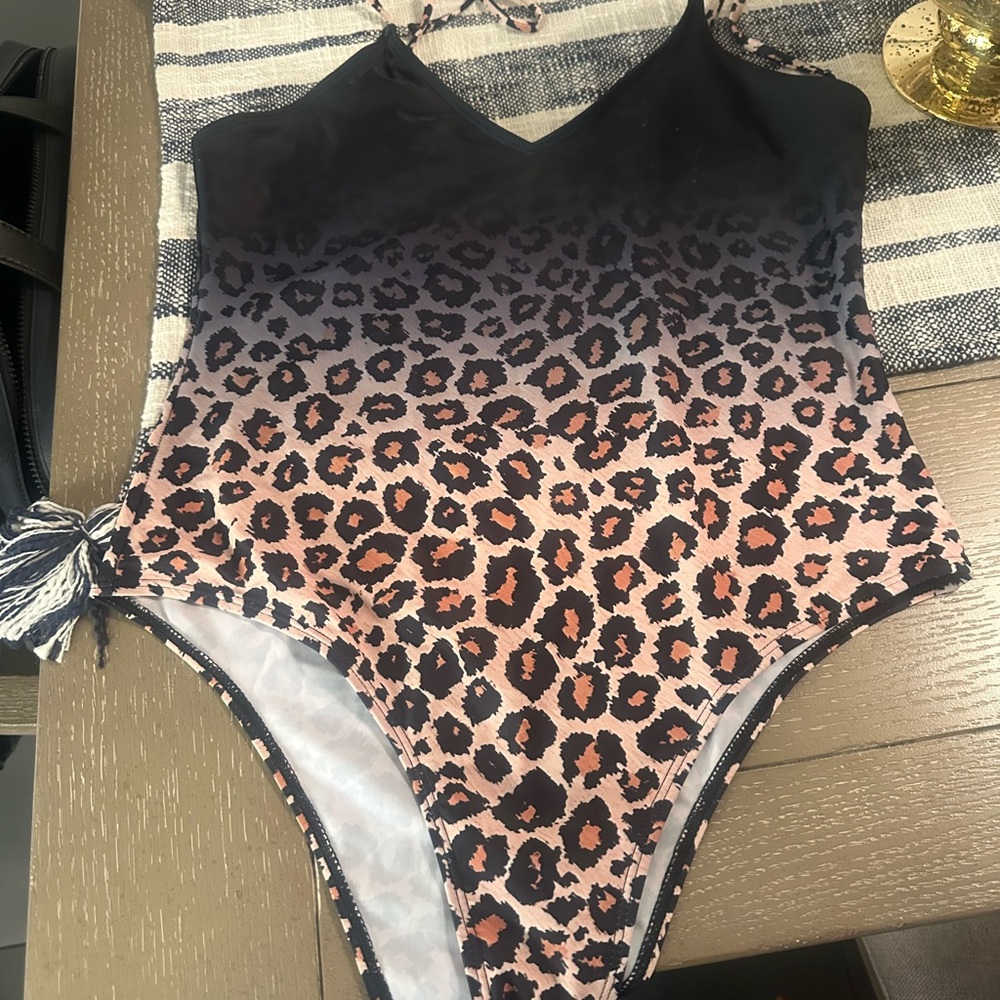 Leopard Print One Piece Swimsuit